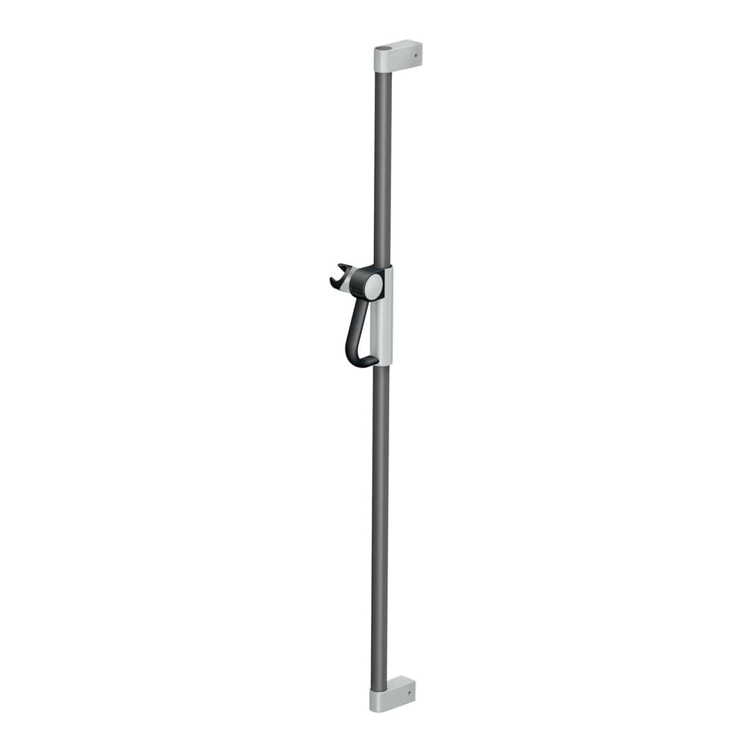 KWS Brausestange mit Brausekopfhalter A100 Aluminiumgrau / Anthrazitgrau Länge 900 mm