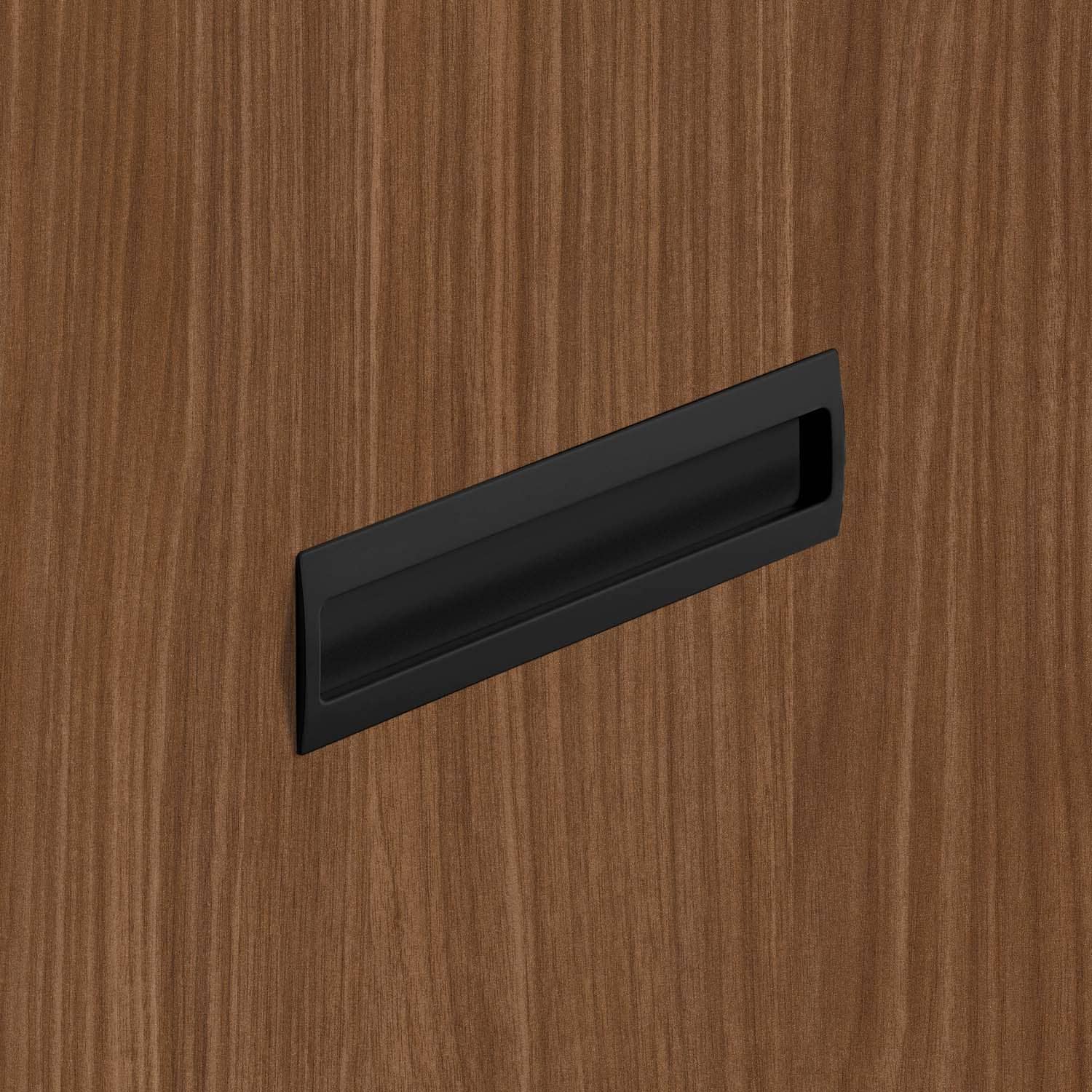 HETTICH Einsetzgriff Misnia, Bohrabstand 160 mm, L 180 mm, B 54 mm, H 18.5 mm, Schwarz matt, 9345414