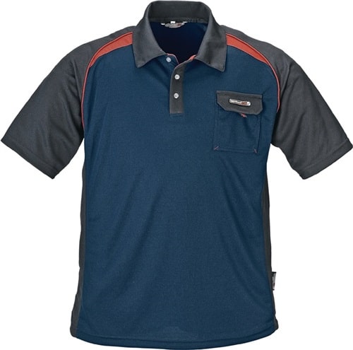 Herrenpoloshirt dunkelgrau/schwarz/orange TERRATREND