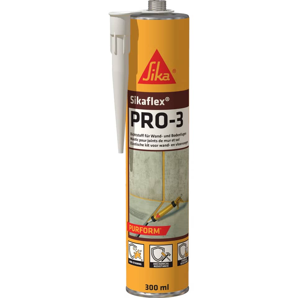 Sikaflex PRO-3 – Industrie- und Bodenfugendichtstoff, 300 ml, betongrau.