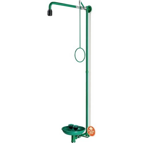 B-SAFETY Notdusche ClassicLine m.zwei Brauseköpfen Wm.Anschl.3/4 IG Zoll B-SAFETY