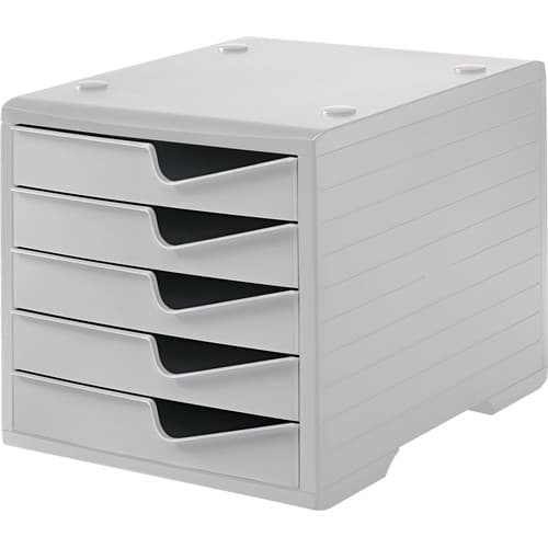 STYRO Ablagebox 5 Schubl.grau/grau Polystyrol H255xB270xT340mm STYRO
