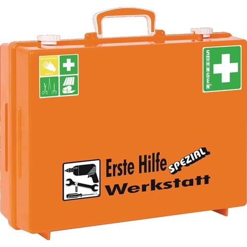 SÖHNGEN Erste Hilfe Koffer Beruf SPEZIAL Werkstatt B400xH300xT150ca.mm orange SÖHNGEN