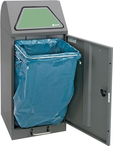 STUMPF Wertstoffsammler 75l H900xB400xT380mm lichtgrau m.Müllsackhalter,m.Trethebel