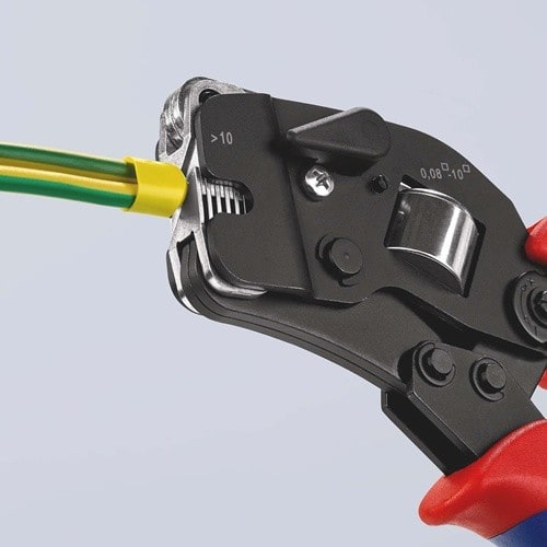 KNIPEX Crimpzange L.190mm 0,08-10,0+16 (AWG 28-5 ) mm² brün.2K-Hülle KNIPEX