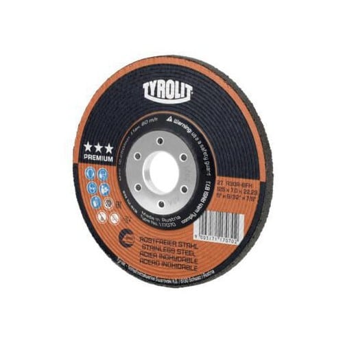 TYROLIT Schruppscheibe PREMIUM D125xS7mmKörnung 30 gekr.Bohr.22,23mm TYROLIT