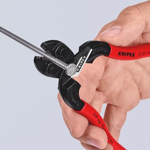 KNIPEX Kompaktbolzenschneider CoBolt® L.160mm Ku.-Überzug ger.3,3mm m.Aussparung