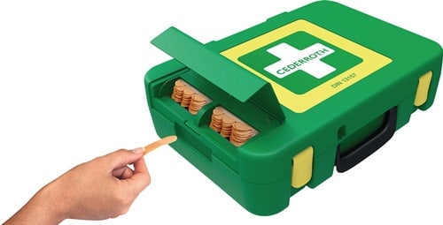 Nordwest Erste Hilfe Koffer First-Aid-Kits B300xH420xT118ca.mm grün CEDERROTH