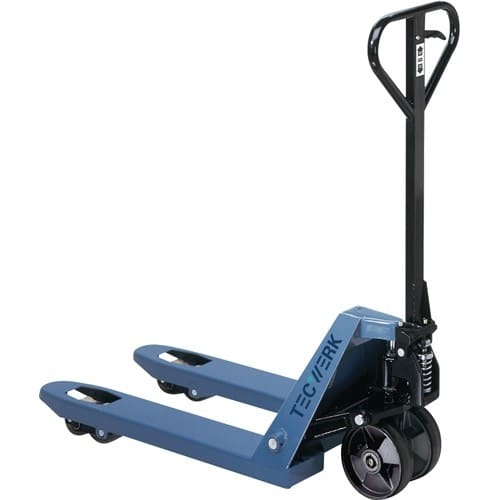TECWERK Gabelhubwagen Gabel-L.800mm Trgf.2500kg STA taubenblau PUR/PA TECWERK