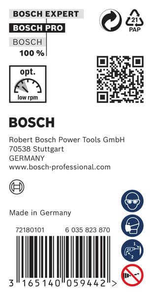 BOSCH Schalungs- und Installationsbohrer, 14 x 400 mm, d 8 mm