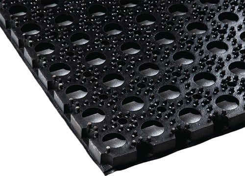 Gum.Ringmatte B.1m L.1,5m D.22mm schwarz NR/SBR o.Gewebeeinlage