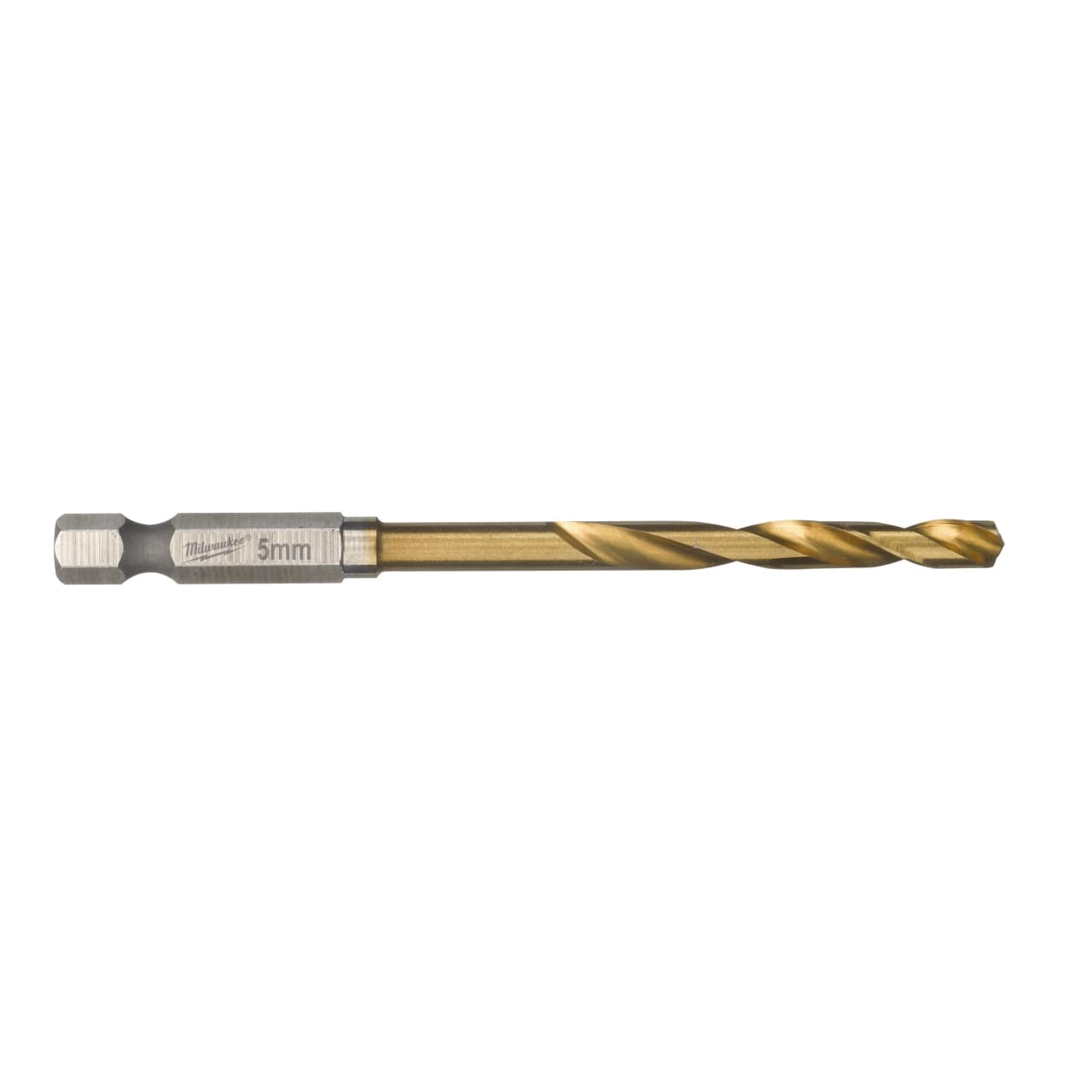 MILWAUKEE 5,0 x 93 mm SHOCKWAVE Metallbohrer HSS-G RED HEX Titan 1/4"