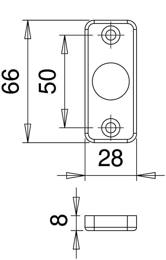 EDI Drückerrosette Vesta 3302, Aluminium
