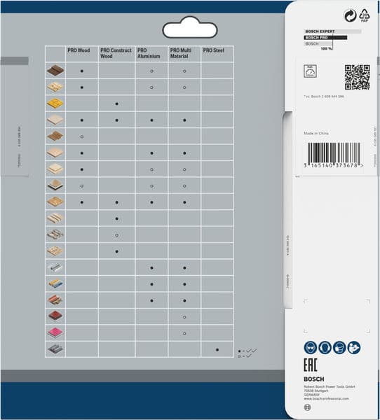 BOSCH Kreissägeblatt Optiline Wood für Handkreissägen, 190 x 30 x 2,0 mm, 24