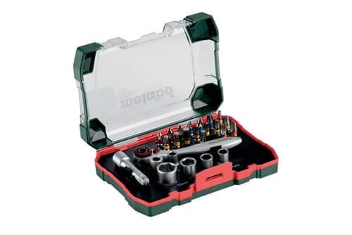 METABO Bitsortiment 26tlg. Bit-L.25mm Steckschlüssel1/4Zoll S2-Stahl Farbcodierung