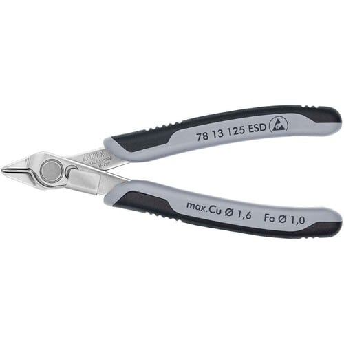 KNIPEX Elektronik-Seitenschneider Super-Knips® L.125mm Form 1 Facette nein pol.KNIPEX
