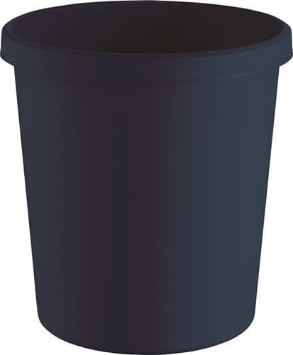 HELIT Papierkorb 18l H331xØ315mm m.Griffrand Ku.schwarz HELIT