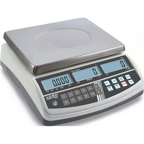 KERN Zählwaage Wägebereich 6kg Ziffernschritt 0,1g Wägeplattform-B295xT225mm KERN