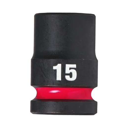 MILWAUKEE 15 x 38 mm SHOCKWAVE Schlagnuss 1/2" kurz