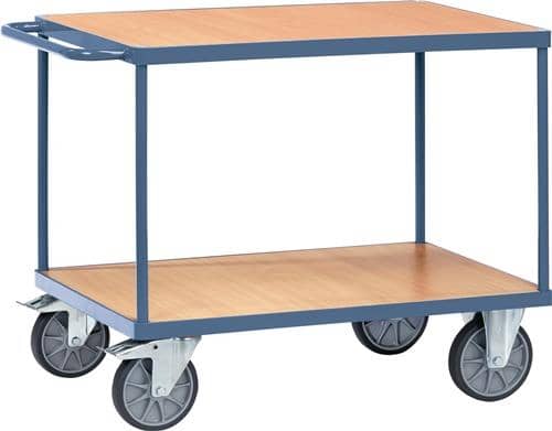 TECWERK Tischwagen 2 Ladeflächen L1200xB800mm saphirblau Trgf.600kg TECWERK