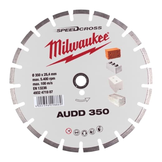 MILWAUKEE für abrasive Materialien Speedcross Diamanttrennscheibe AUDD 350 mm