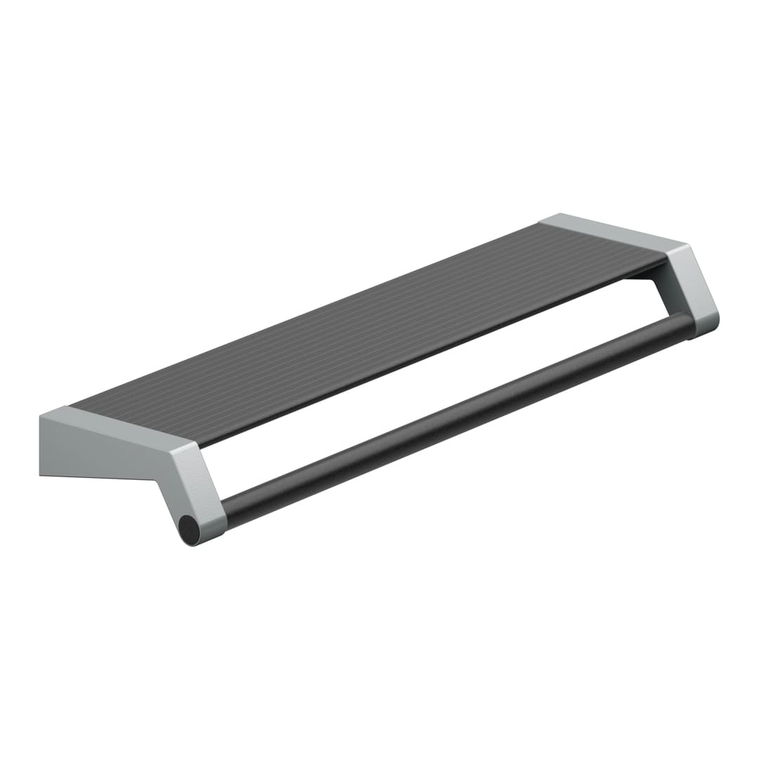 KWS Waschtischablage mit Haltegriff A100 Aluminiumgrau / Anthrazitgrau