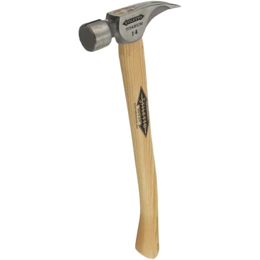 MILWAUKEE Ti14MC-H18, 457 mm lang, gerippt Titanhammer m. Hickorystiel Stiletto