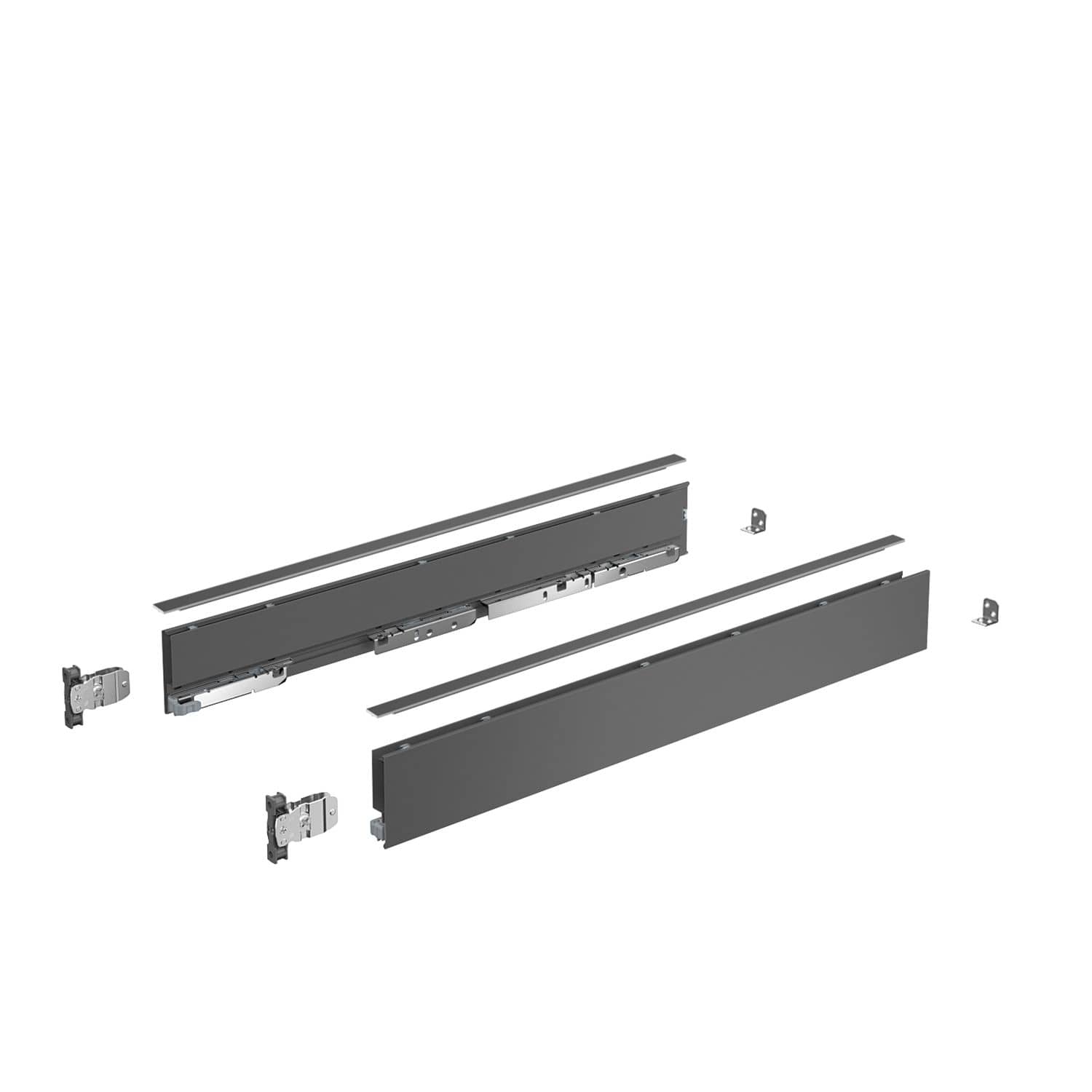 HETTICH AvanTech YOU Set Zarge Höhe 77 mm, NL 550 mm, anthrazit, links und rechts, 9255323