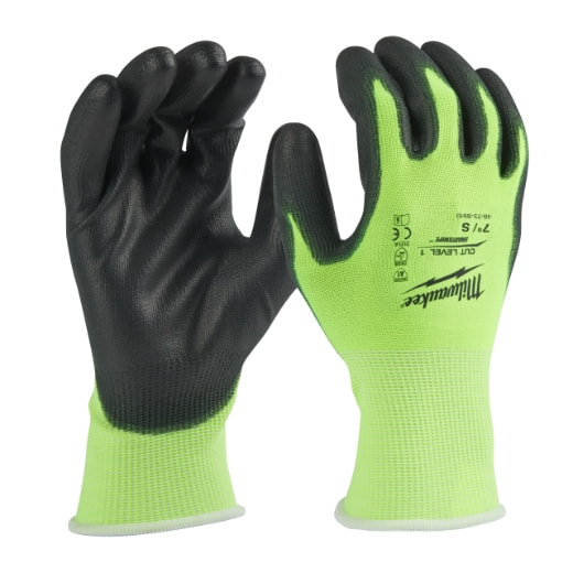 MILWAUKEE Größe 10 (XL) 12er Pack Hi-Vis Schnittschutzhandschuhe Klasse 1/A