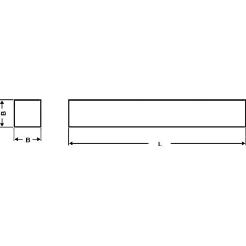 WILKE Drehling DIN 4964 Form B quad.B.6x6mm HSS-EW9Co10 1.3207 L.160mm WILKE