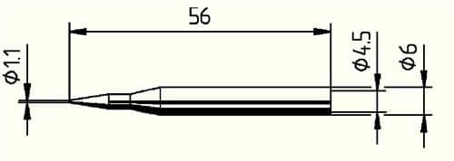 ERSA Lötspitze Serie 162 bleistiftspitz B.1,1mm 0162 BD/SB ERSA