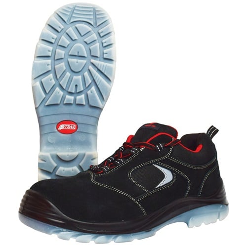 NITRAS Sicherheitsschuh EASY STEP Gr.41 W.11 schwarz S1P SRC EN20345 Leder NITRAS