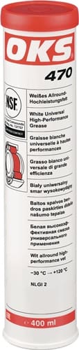OKS Weißes Allround-Hochleistungsfett OKS 470 weiß NSF H2 400ml Kartusche OKS