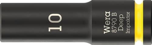 WERA Steckschlüsseleinsatz 8790 B Impaktor Deep 3/8 Zoll 10mm L.63mm WERA
