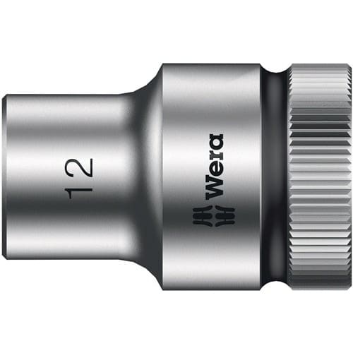 WERA Steckschlüsseleinsatz 8790 HMC Außen-6-kant SW12mm L.37mm 4-kt1/2Zoll CV verchr.
