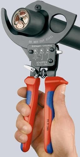 KNIPEX Kabelschneider Gesamt-L.280mm max.52 (380 mm²)mm Mehrkomp.-Hüllen KNIPEX
