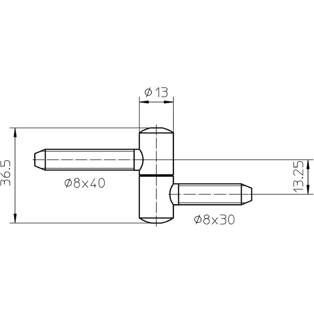 SIMONSWERK Einbohrband BAKA® A 1-13, Stahl,