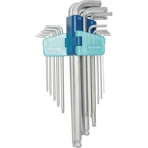 Winkelschraubendrehersatz 18-tlg.Ku.-Halter SW 1,5-10 mm-T10-T50 TW