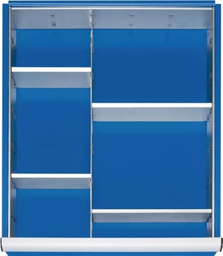 RAU Schubladenunterteilungsmaterial Front-H.180-360mm 1 Trenn-/4 Steckw.