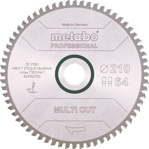 METABO Kreissägeblatt precision cut wood professional D254xB2,4xBohrung30mm 60Z. WZ