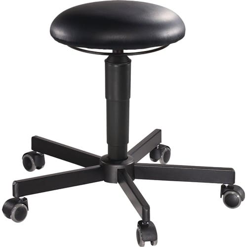 MEY Drehhocker m.Rl.Kunstleder schwarz Sitz-H.440-570mm Hocker MEY