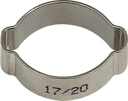 RIEGLER Schlauchklemme 2-Ohr VA 1.4301 (W4) Spannber.17-20mm 50St./Beutel RIEGLER