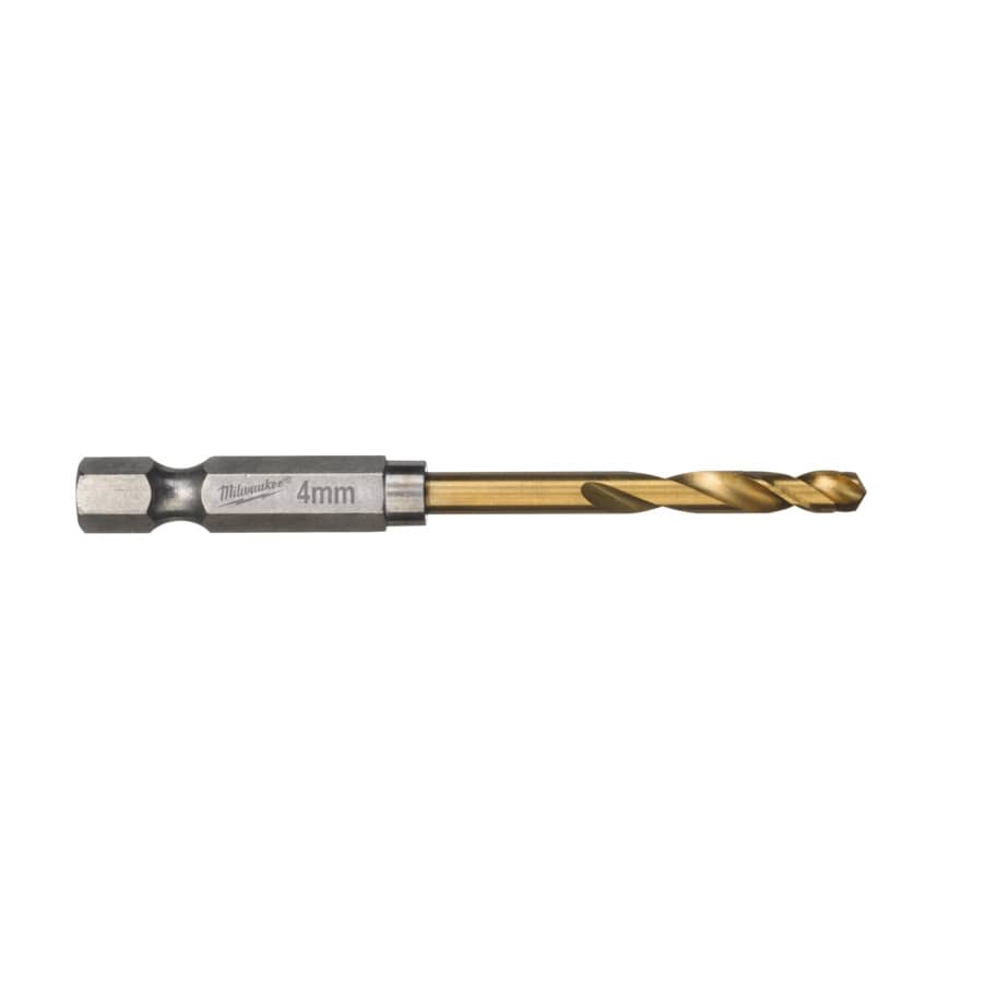 MILWAUKEE 4,0 x 71,5 mm SHOCKWAVE Metallbohrer HSS-G RED HEX Titan 1/4"