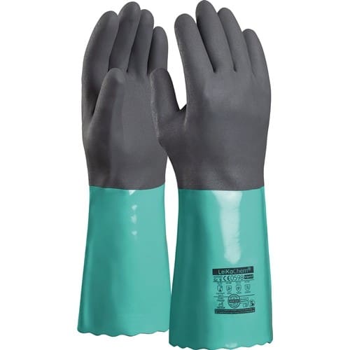 LEIPOLD Chemiehandschuh LeiKaChem® 1342 Gr.10 grün EN 388,EN 407,EN 374 PSA III LEIPOLD