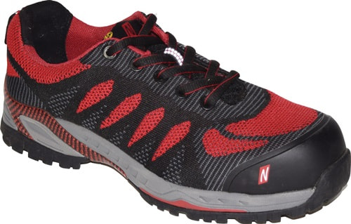 NITRAS Sicherheitsschuh PRO STEP Gr.44 W.11 schwarz/rot S1P SRC EN 20345,EN 61340-4-3