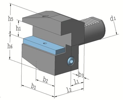 TECWERK Radialwerkzeughalter B3 DIN 69880 VDI40 re.Überkopf TECWERK