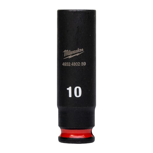 MILWAUKEE 10 x 50 mm SHOCKWAVE Schlagnuss 1/4" lang