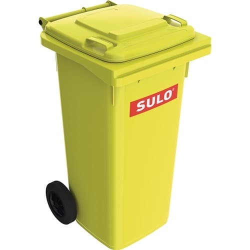 SULO Müllgroßbehälter 120l HDPE gelb fahrbar,n.EN 840 SULO