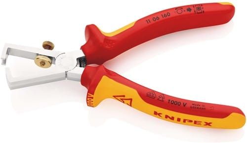 KNIPEX Abisolierzange L.160mm VDE verchr.Mehrkomp.-Hüllen m.Öffnungsf.KNIPEX