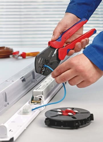 KNIPEX Crimpzange MultiCrimp® L.250mm 3 Wechseleinsätze KNIPEX